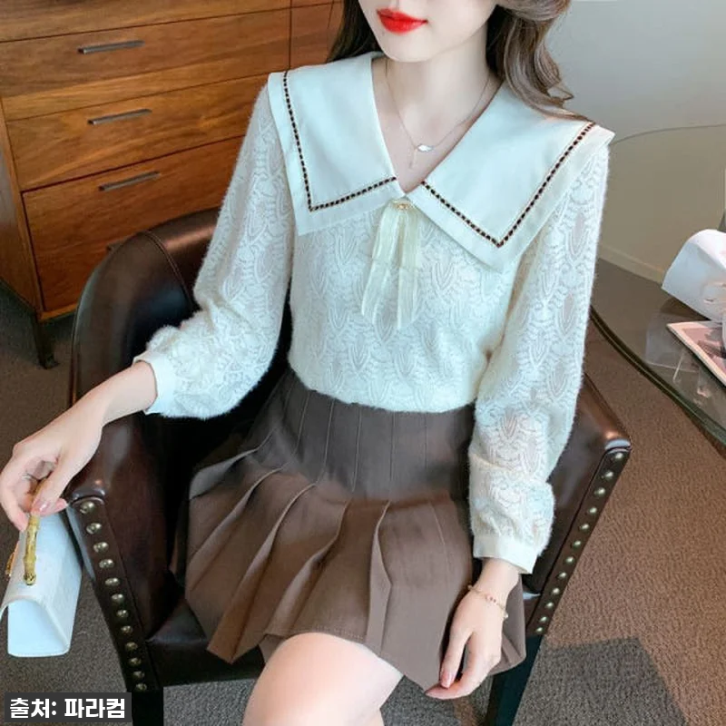 가을 블라우스, 이 레이스 탑 긴팔 관련 이미지 1