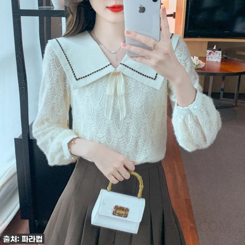 가을 블라우스, 이 레이스 탑 긴팔 관련 이미지 2