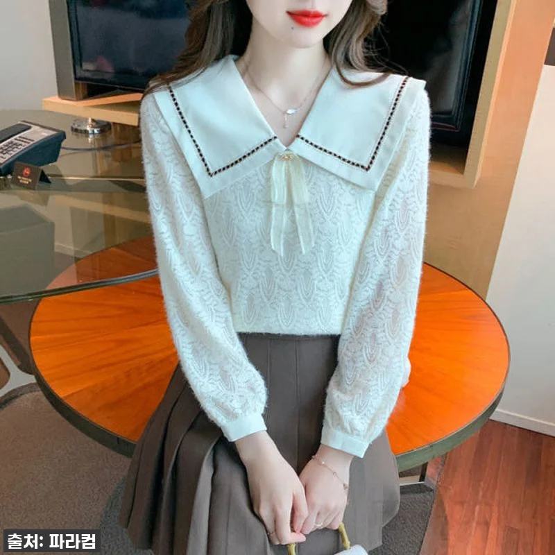 가을 블라우스, 이 레이스 탑 긴팔 관련 이미지 3