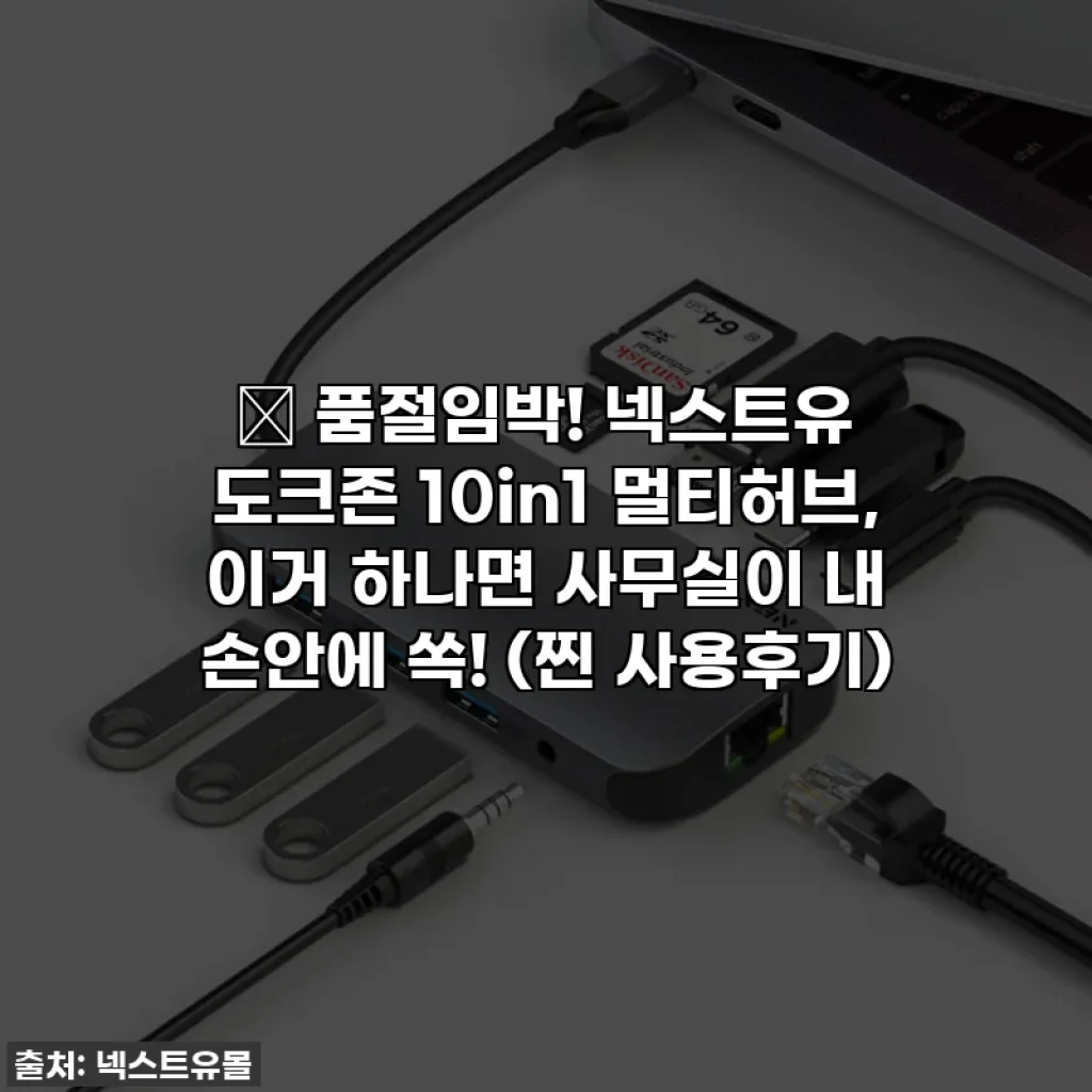 ✨ 품절임박! 넥스트유 도크존 10in1 멀티허브, 이거 하나면 사무실이 내 손안에 쏙! (찐 사용후기)