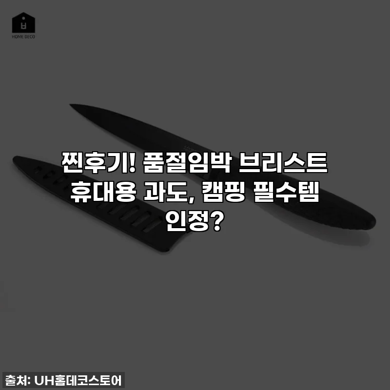 찐후기! 품절임박 브리스트 휴대용 과도, 캠핑 필수템 인정?