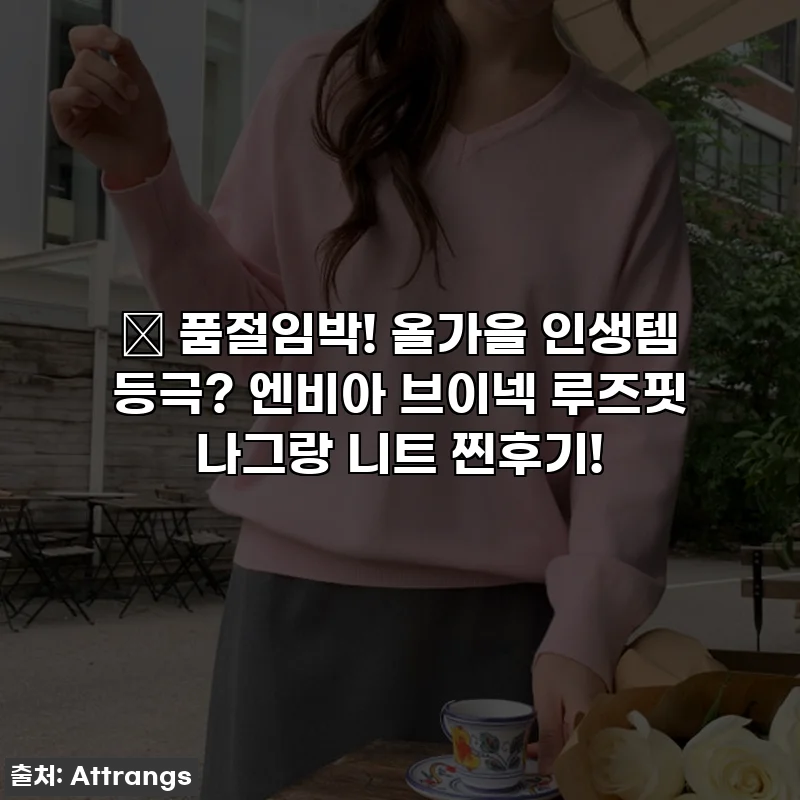 🔥 품절임박! 올가을 인생템 등극? 엔비아 브이넥 루즈핏 나그랑 니트 찐후기!