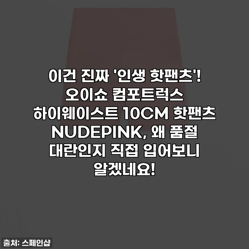 이건 진짜 '인생 핫팬츠'! 오이쇼 컴포트럭스 하이웨이스트 10CM 핫팬츠 NUDEPINK, 왜 품절 대란인지 직접 입어보니 알겠네요!