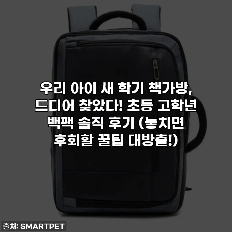 우리 아이 새 학기 책가방, 드디어 찾았다! 초등 고학년 백팩 솔직 후기 (놓치면 후회할 꿀팁 대방출!)