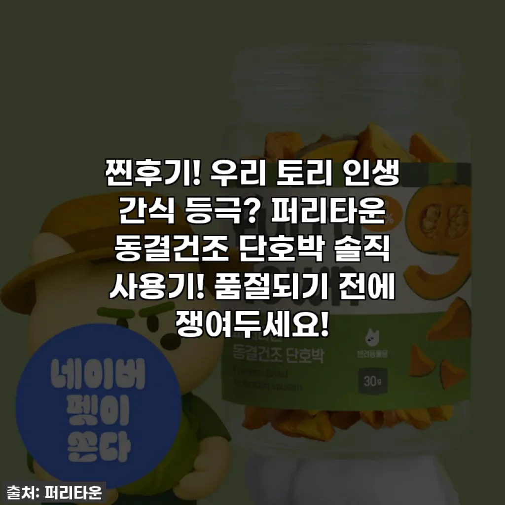 찐후기! 우리 토리 인생 간식 등극? 퍼리타운 동결건조 단호박 솔직 사용기! 품절되기 전에 쟁여두세요!