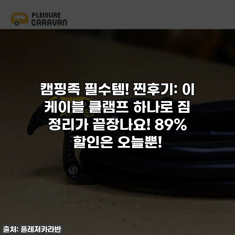 캠핑족 필수템! 찐후기: 이 케이블 클램프 하나로 짐 정리가 끝장나요! 89% 할인은 오늘뿐!