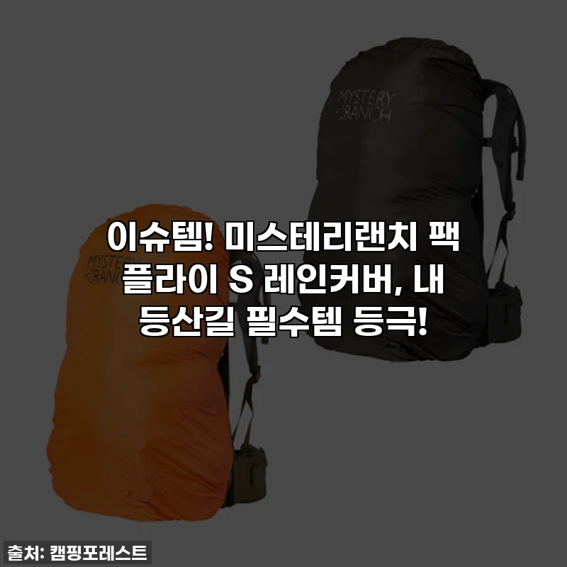 이슈템! 미스테리랜치 팩 플라이 S 레인커버, 내 등산길 필수템 등극!