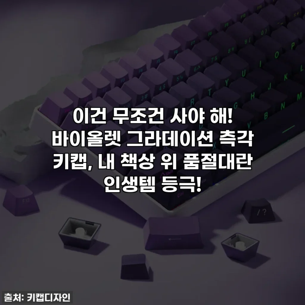 이건 무조건 사야 해! 바이올렛 그라데이션 측각 키캡, 내 책상 위 품절대란 인생템 등극!