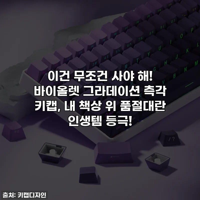 이건 무조건 사야 해! 바이올렛 그라데이션 측각 키캡, 내 책상 위 품절대란 인생템 등극!