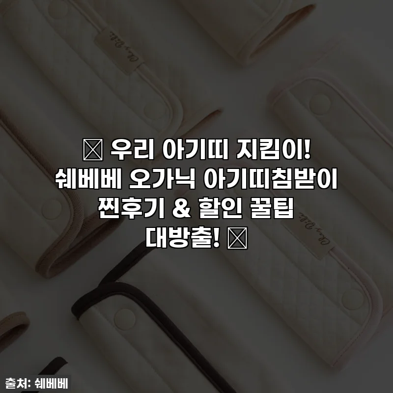 👶 우리 아기띠 지킴이! 쉐베베 오가닉 아기띠침받이 찐후기 & 할인 꿀팁 대방출! ✨