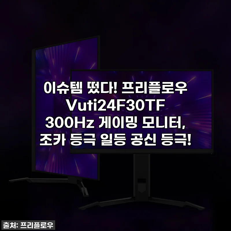 이슈템 떴다! 프리플로우 Vuti24F30TF 300Hz 게이밍 모니터, 조카 등극 일등 공신 등극!