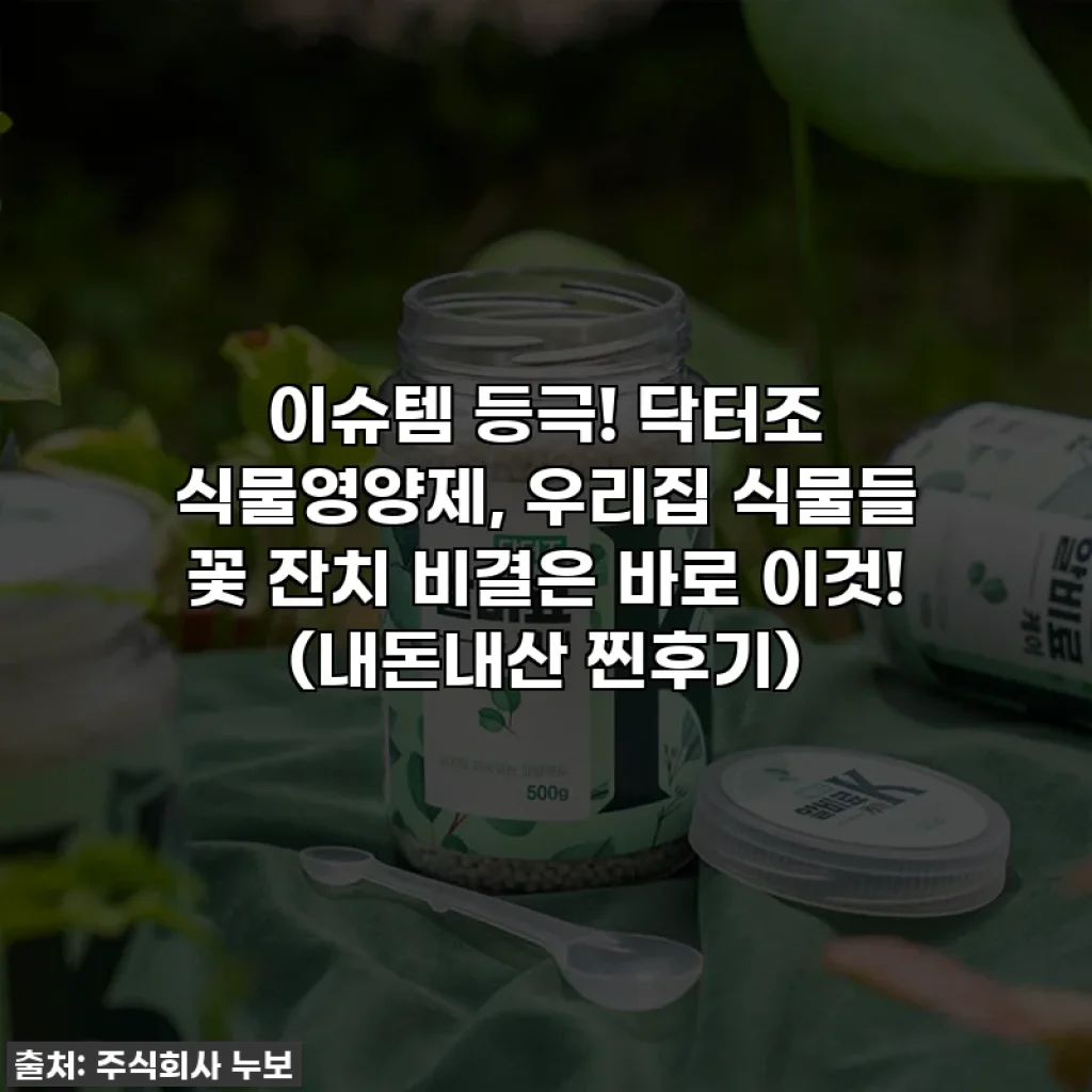 이슈템 등극! 닥터조 식물영양제, 우리집 식물들 꽃 잔치 비결은 바로 이것! (내돈내산 찐후기)