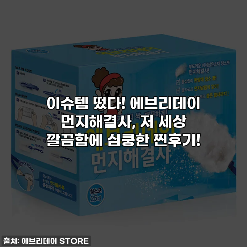 이슈템 떴다! 에브리데이 먼지해결사, 저 세상 깔끔함에 심쿵한 찐후기!