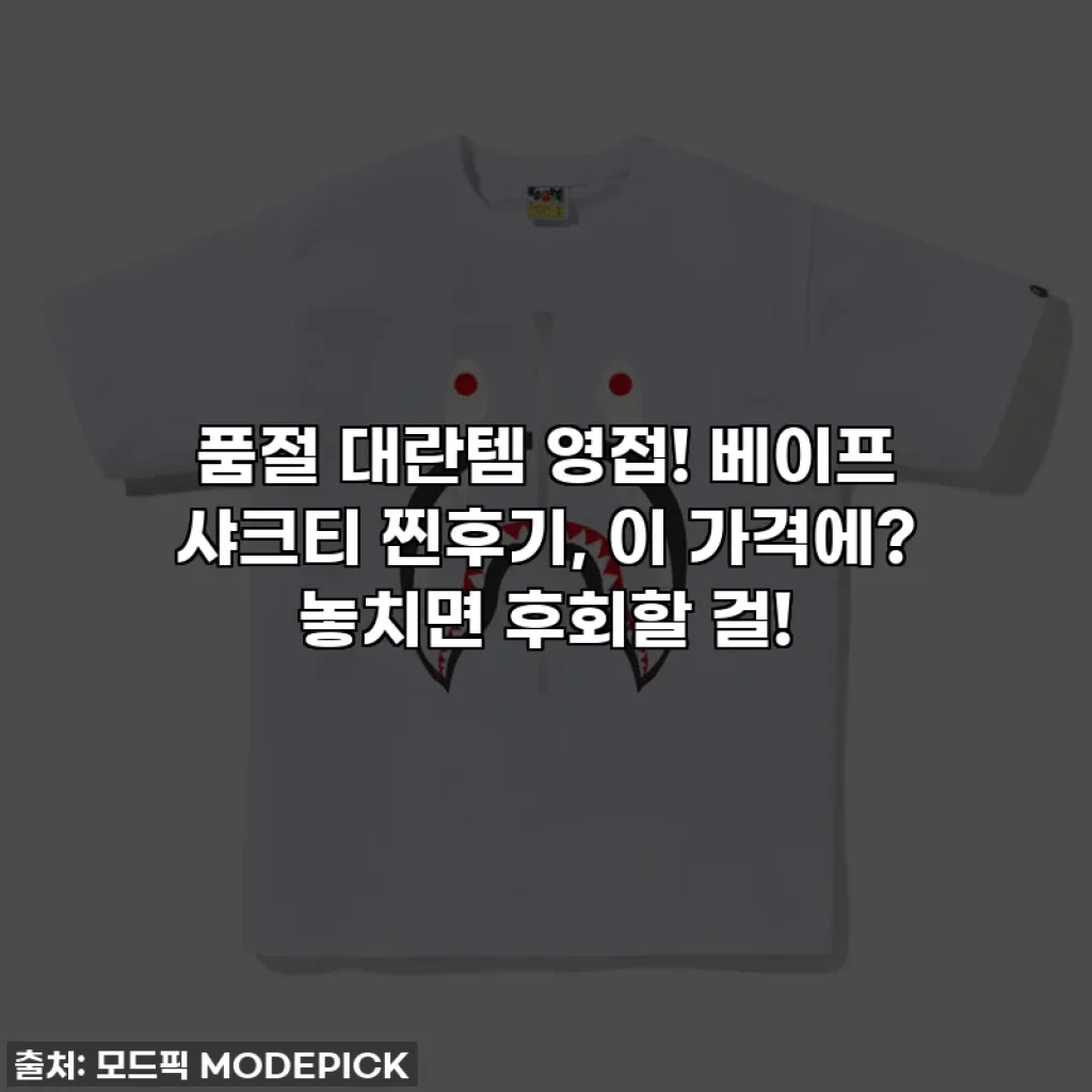 품절 대란템 영접! 베이프 샤크티 찐후기, 이 가격에? 놓치면 후회할 걸!