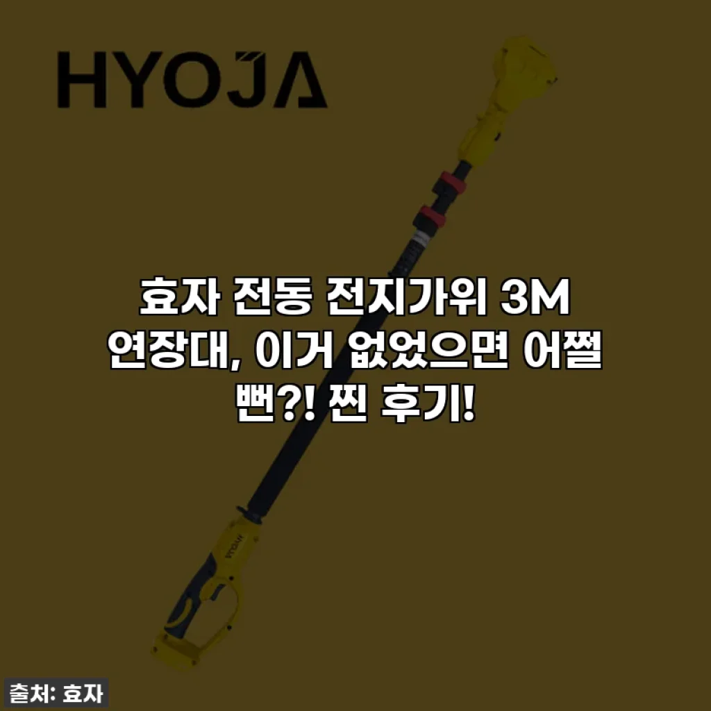 효자 전동 전지가위 3M 연장대, 이거 없었으면 어쩔 뻔?! 찐 후기!