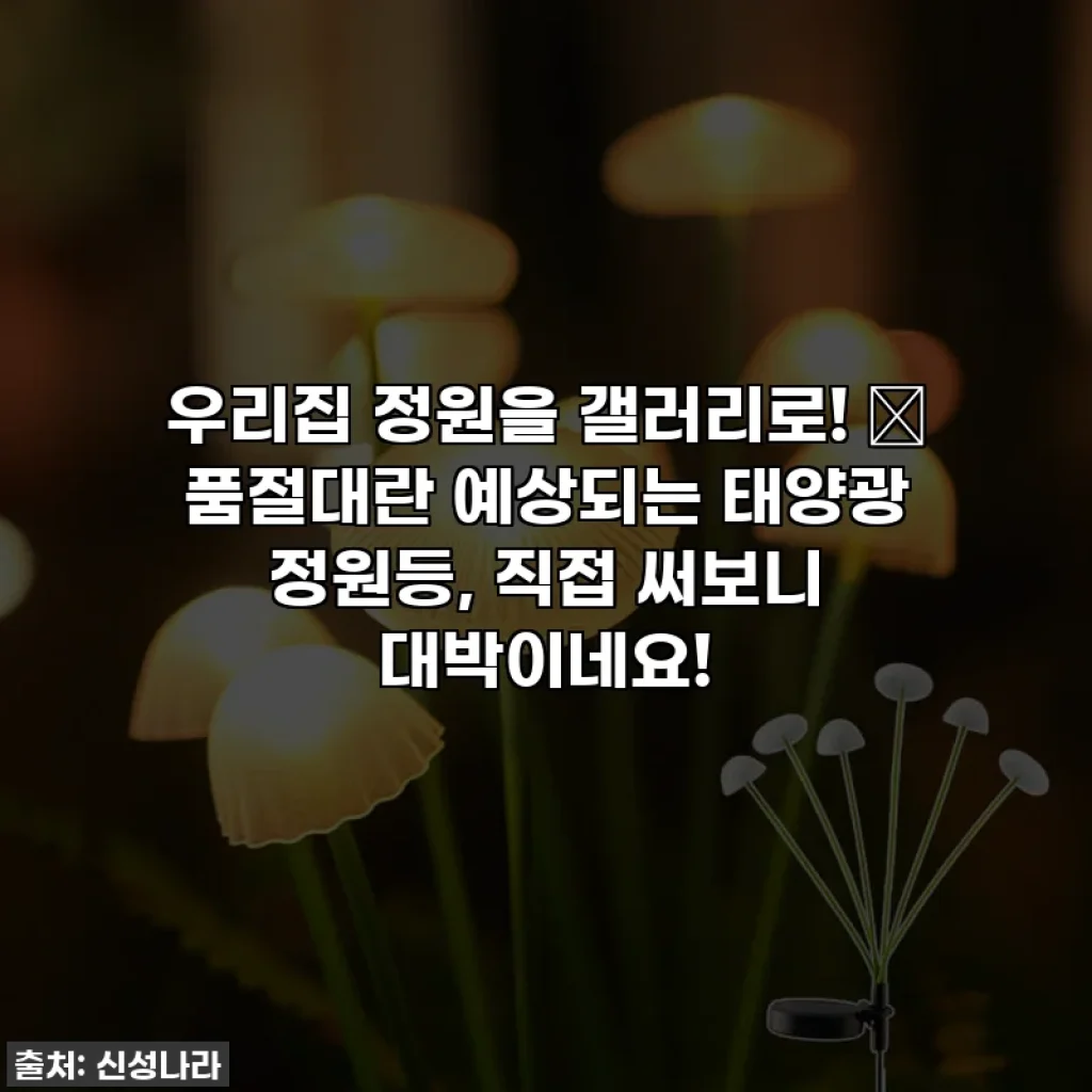 우리집 정원을 갤러리로! ✨ 품절대란 예상되는 태양광 정원등, 직접 써보니 대박이네요!