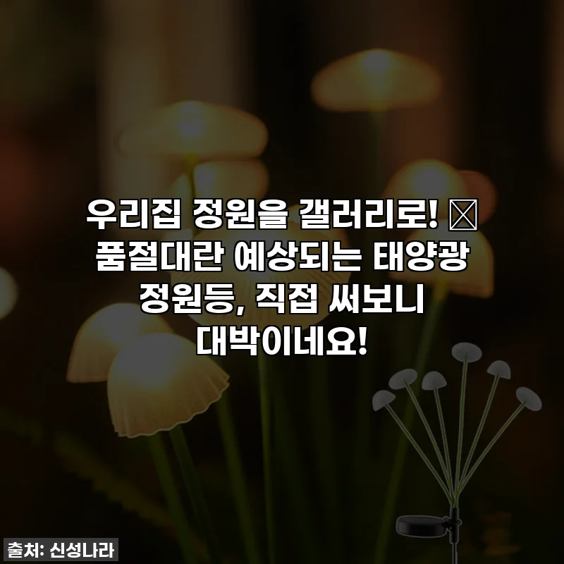 우리집 정원을 갤러리로! ✨ 품절대란 예상되는 태양광 정원등, 직접 써보니 대박이네요!