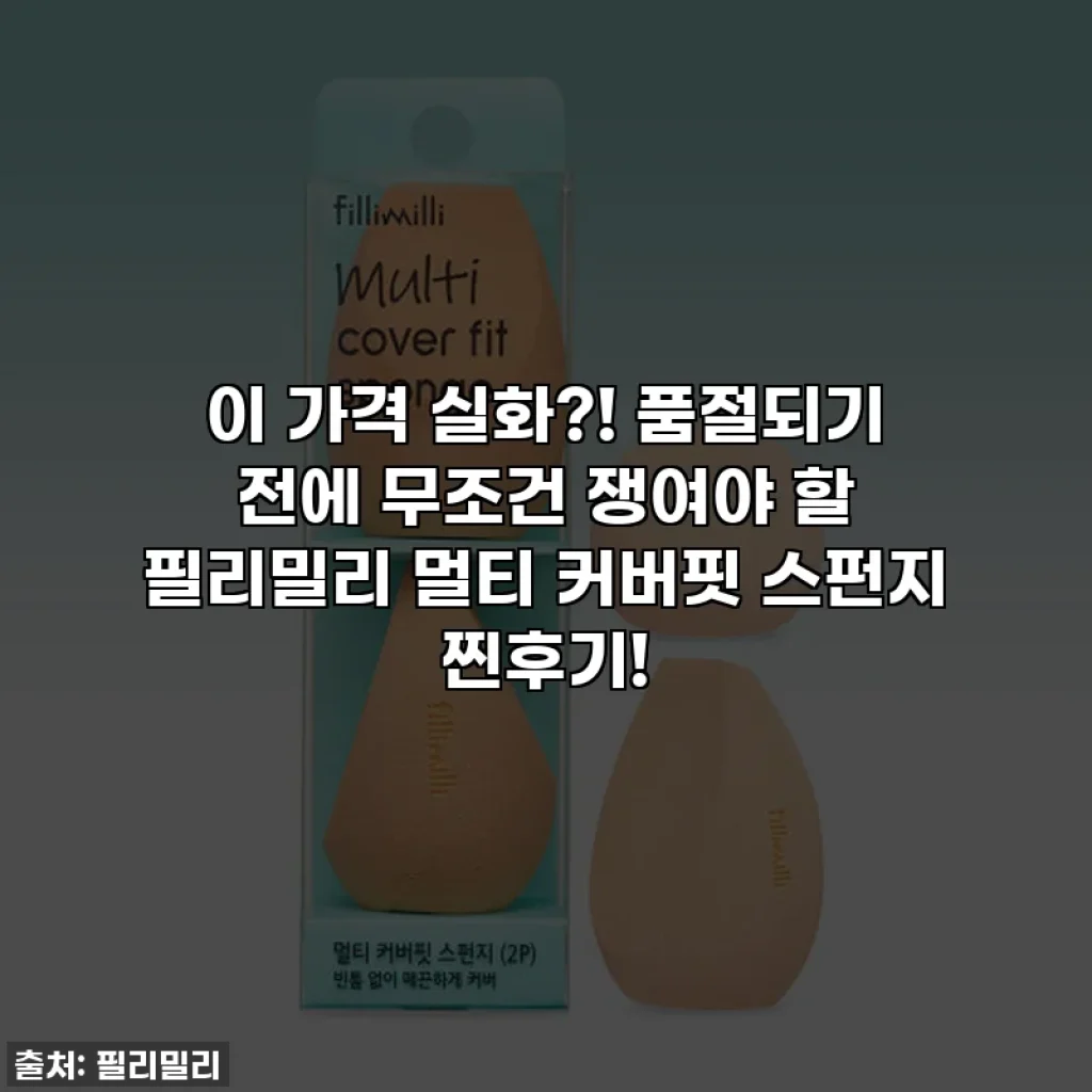 이 가격 실화?! 품절되기 전에 무조건 쟁여야 할 필리밀리 멀티 커버핏 스펀지 찐후기!