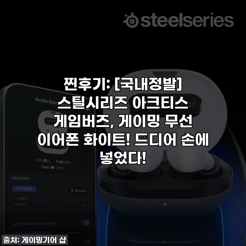 찐후기: [국내정발] 스틸시리즈 아크티스 게임버즈, 게이밍 무선 이어폰 화이트! 드디어 손에 넣었다!