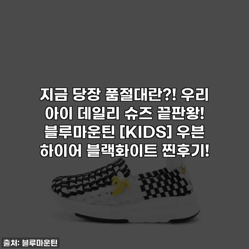 지금 당장 품절대란?! 우리 아이 데일리 슈즈 끝판왕! 블루마운틴 [KIDS] 우븐 하이어 블랙화이트 찐후기!