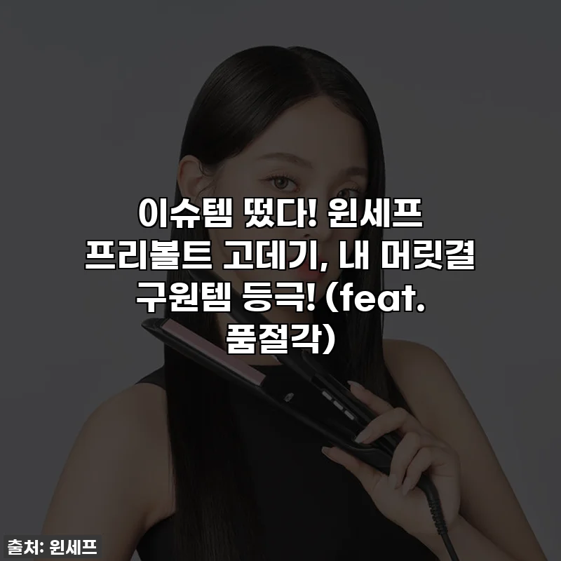 이슈템 떴다! 윈세프 프리볼트 고데기, 내 머릿결 구원템 등극! (feat. 품절각)
