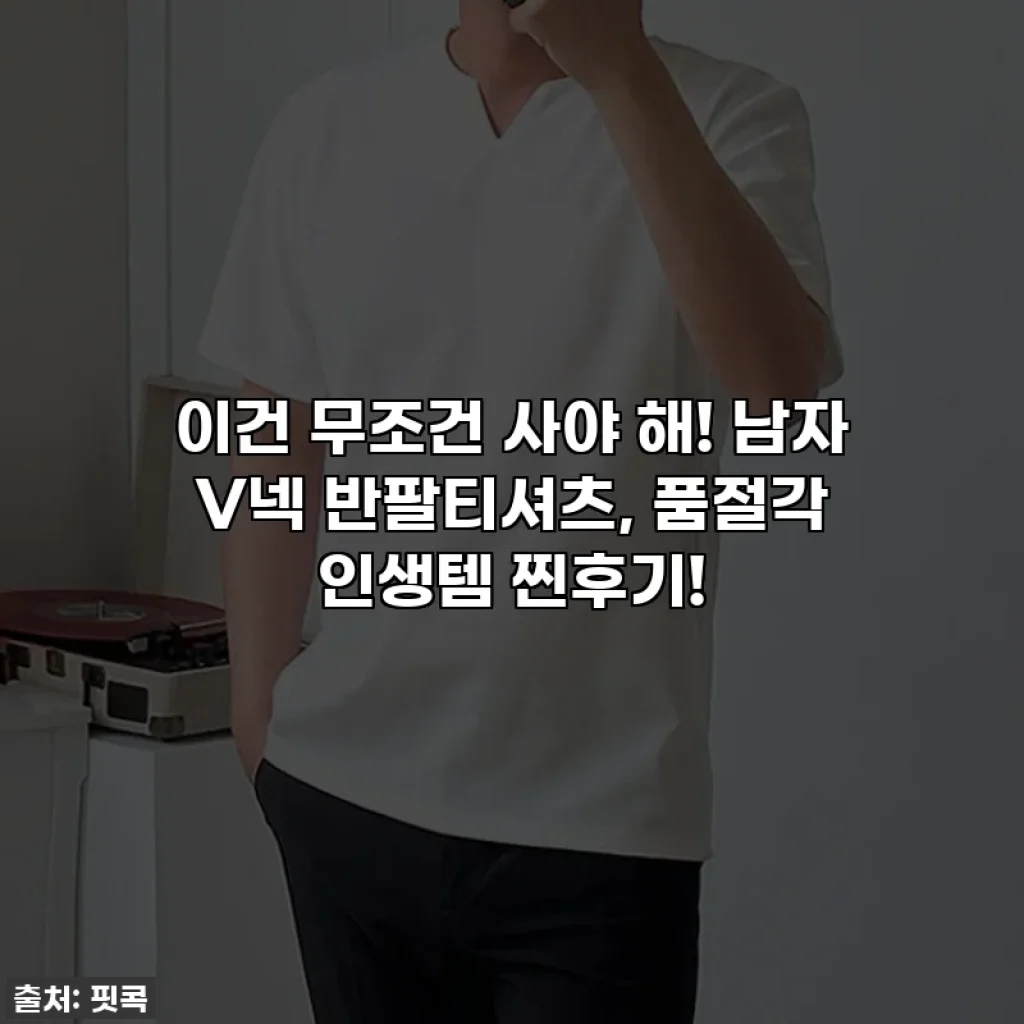 이건 무조건 사야 해! 남자 V넥 반팔티셔츠, 품절각 인생템 찐후기!