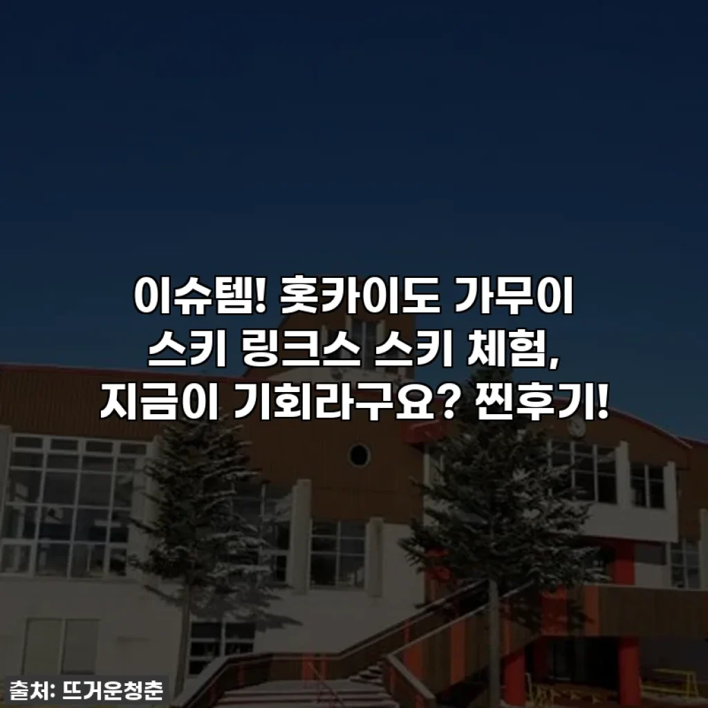 이슈템! 홋카이도 가무이 스키 링크스 스키 체험, 지금이 기회라구요? 찐후기!