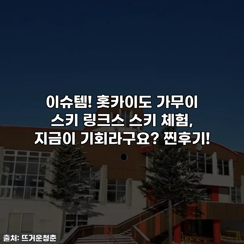 이슈템! 홋카이도 가무이 스키 링크스 스키 체험, 지금이 기회라구요? 찐후기!