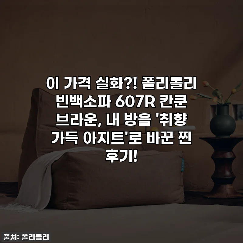 이 가격 실화?! 폴리몰리 빈백소파 607R 칸쿤 브라운, 내 방을 '취향 가득 아지트'로 바꾼 찐 후기!