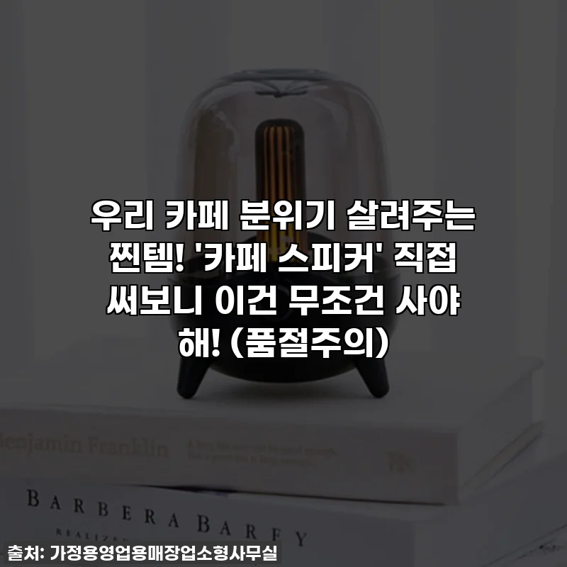 우리 카페 분위기 살려주는 찐템! '카페 스피커' 직접 써보니 이건 무조건 사야 해! (품절주의)