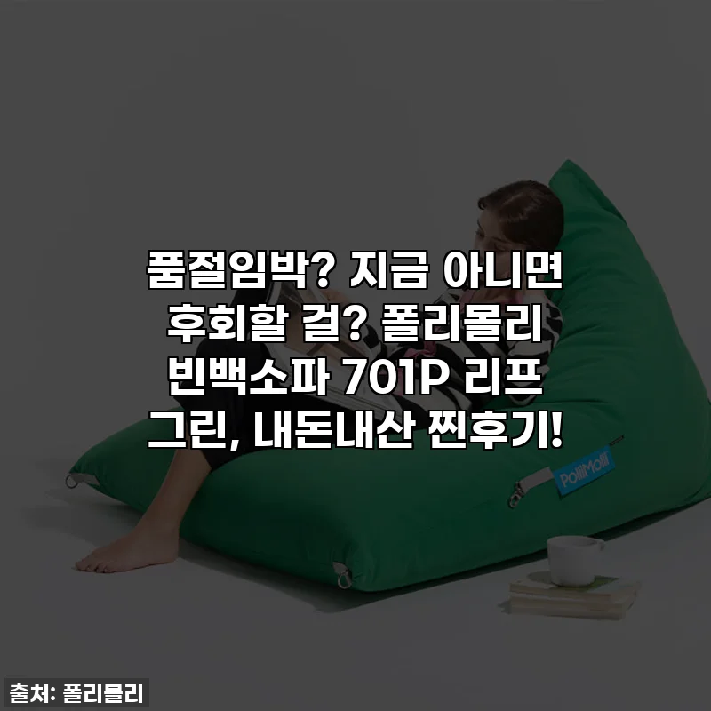 품절임박? 지금 아니면 후회할 걸? 폴리몰리 빈백소파 701P 리프 그린, 내돈내산 찐후기!