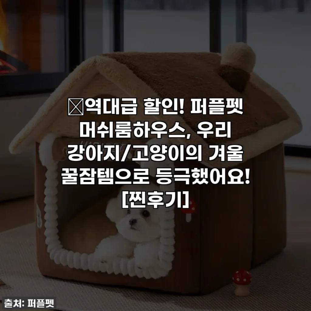 🔥역대급 할인! 퍼플펫 머쉬룸하우스, 우리 강아지/고양이의 겨울 꿀잠템으로 등극했어요! [찐후기]