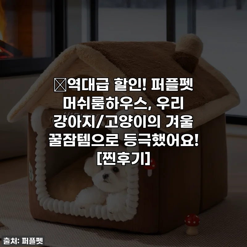 🔥역대급 할인! 퍼플펫 머쉬룸하우스, 우리 강아지/고양이의 겨울 꿀잠템으로 등극했어요! [찐후기]