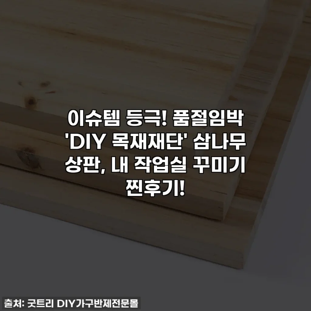 이슈템 등극! 품절임박 'DIY 목재재단' 삼나무 상판, 내 작업실 꾸미기 찐후기!