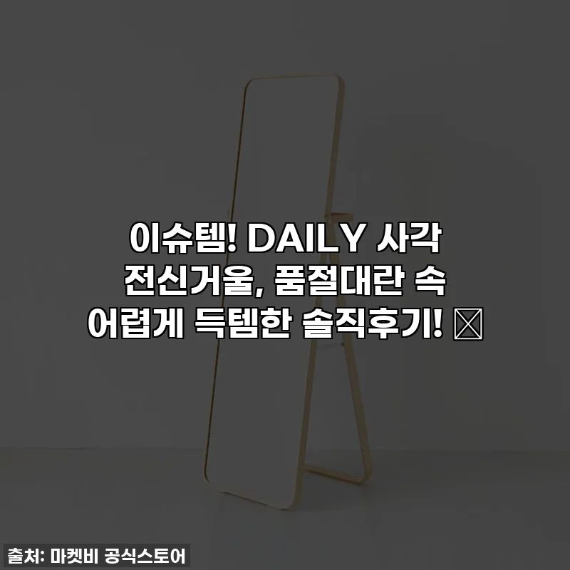 이슈템! DAILY 사각 전신거울, 품절대란 속 어렵게 득템한 솔직후기! ✨