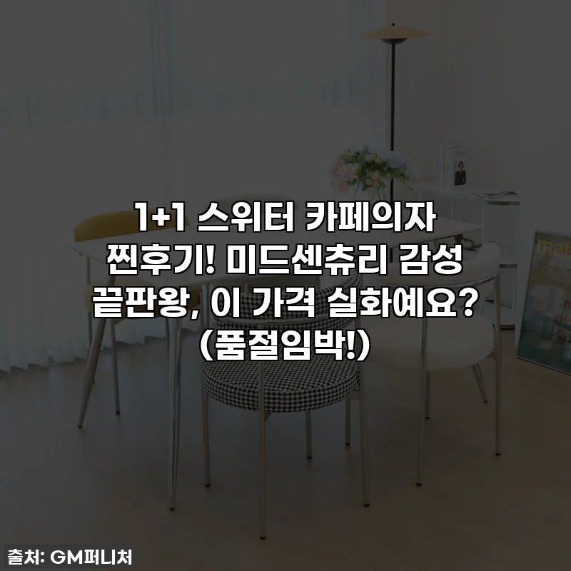 1+1 스위터 카페의자 찐후기! 미드센츄리 감성 끝판왕, 이 가격 실화예요? (품절임박!)