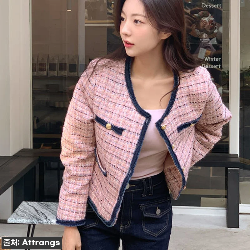 로렌 배색 포켓 트위드 자켓, 3만원 관련 이미지 1