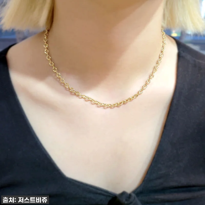 14k 18k 모줄 컷팅 체인 금목걸 관련 이미지 5