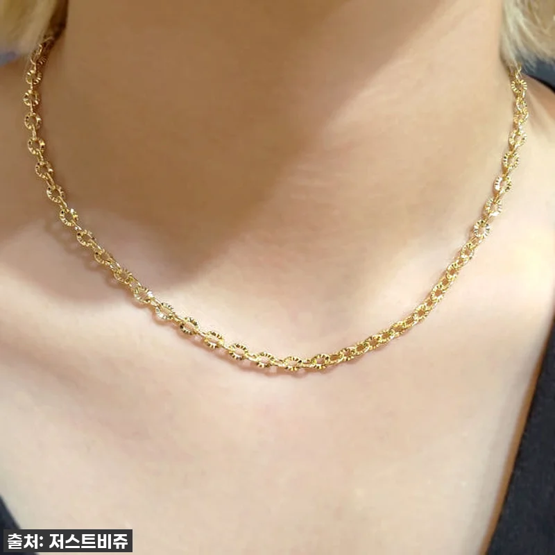 14k 18k 모줄 컷팅 체인 금목걸 관련 이미지 6