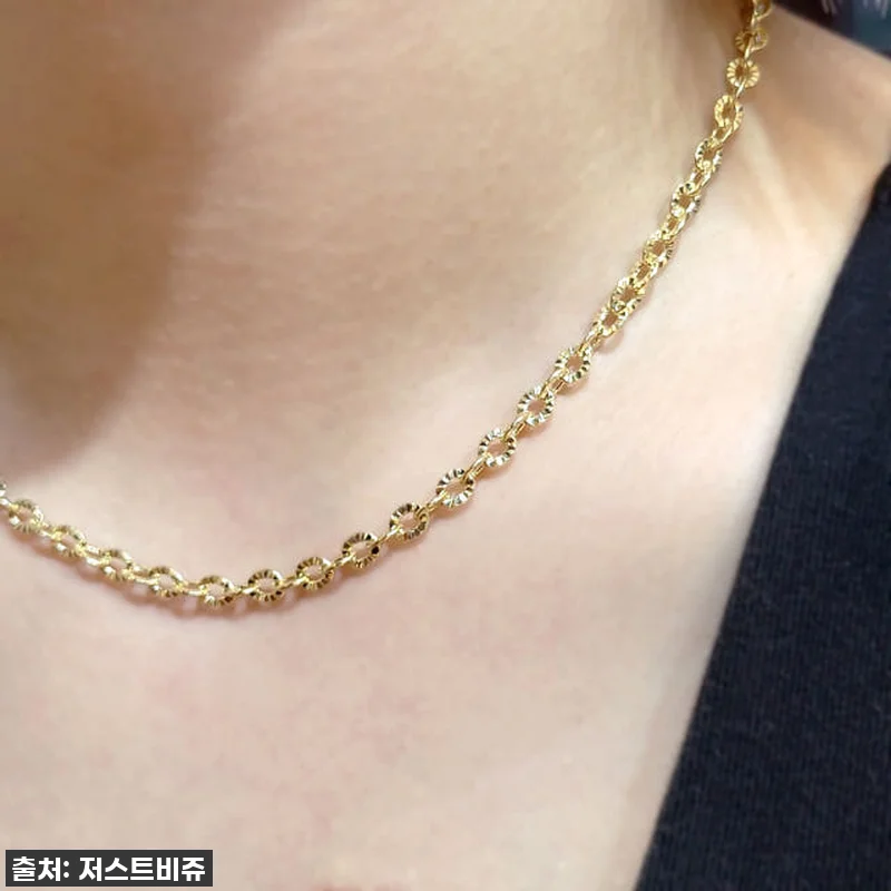14k 18k 모줄 컷팅 체인 금목걸 관련 이미지 9