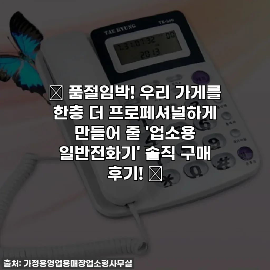 ✨ 품절임박! 우리 가게를 한층 더 프로페셔널하게 만들어 줄 '업소용 일반전화기' 솔직 구매 후기! ✨
