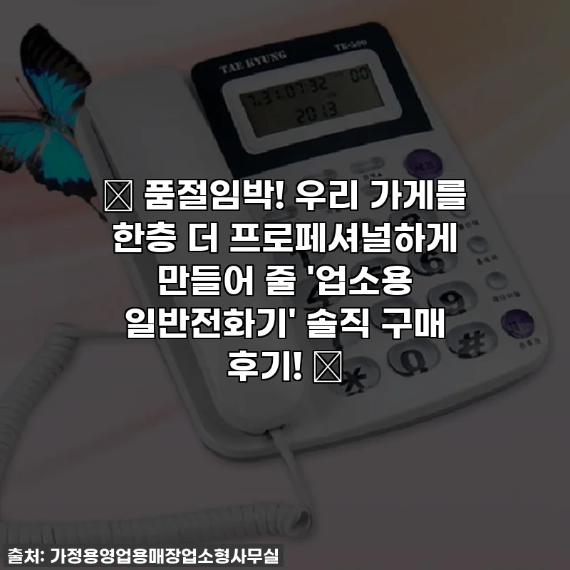 ✨ 품절임박! 우리 가게를 한층 더 프로페셔널하게 만들어 줄 '업소용 일반전화기' 솔직 구매 후기! ✨