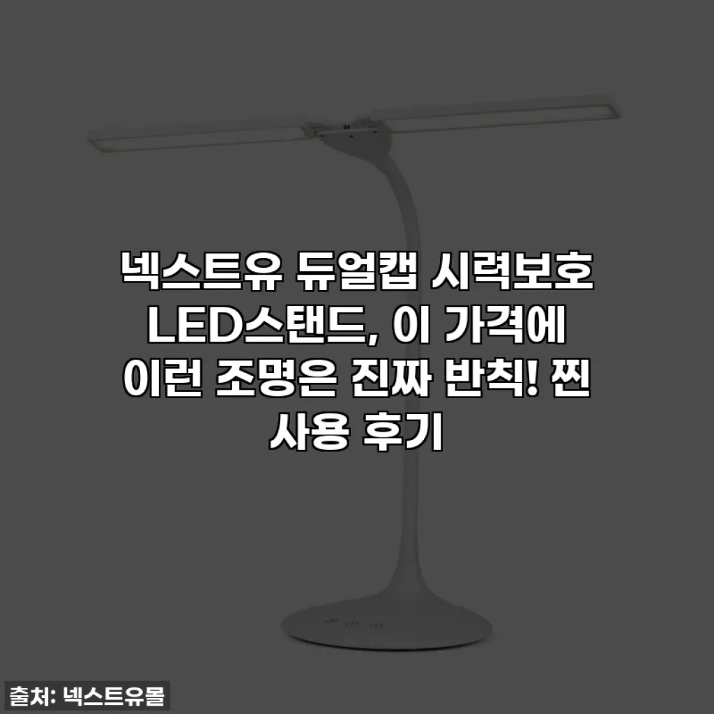 넥스트유 듀얼캡 시력보호 LED스탠드, 이 가격에 이런 조명은 진짜 반칙! 찐 사용 후기