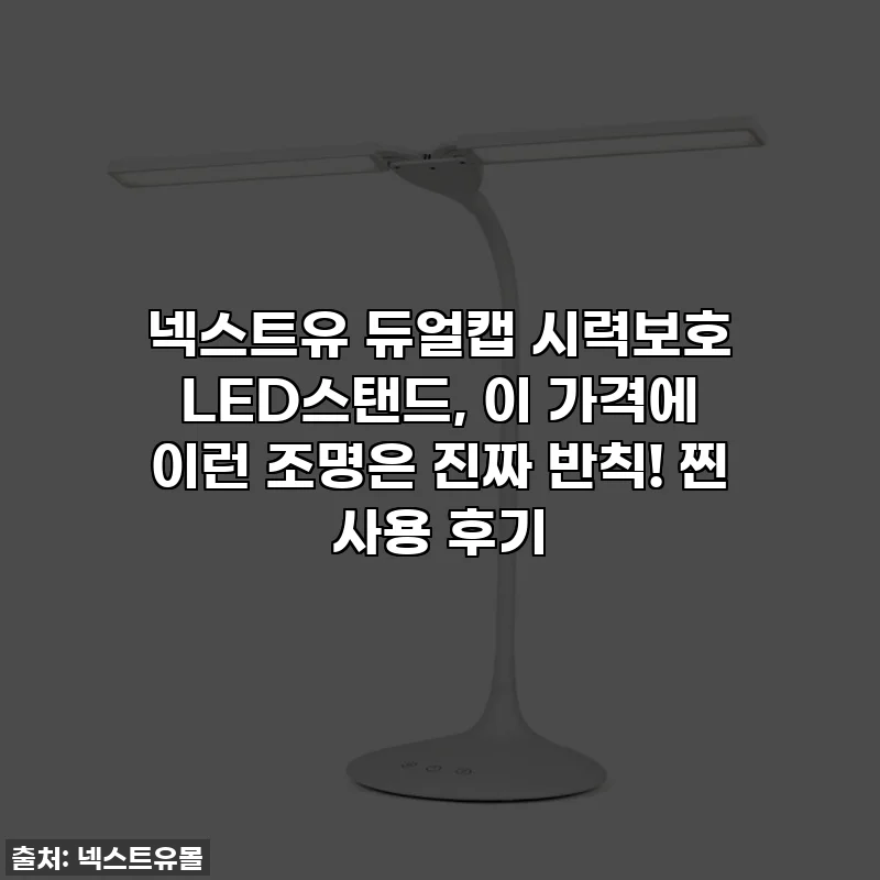 넥스트유 듀얼캡 시력보호 LED스탠드, 이 가격에 이런 조명은 진짜 반칙! 찐 사용 후기