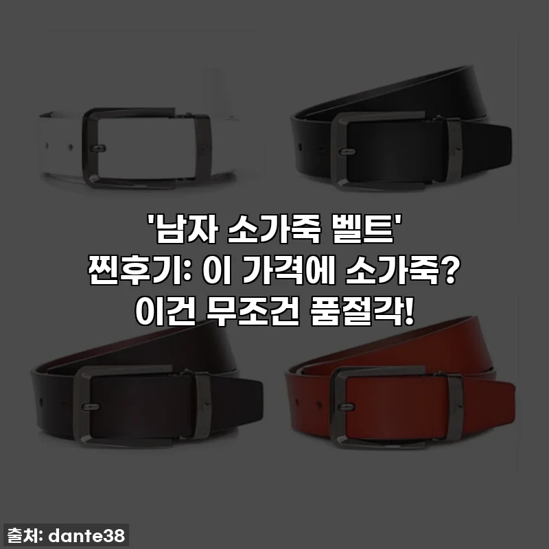 '남자 소가죽 벨트' 찐후기: 이 가격에 소가죽? 이건 무조건 품절각!