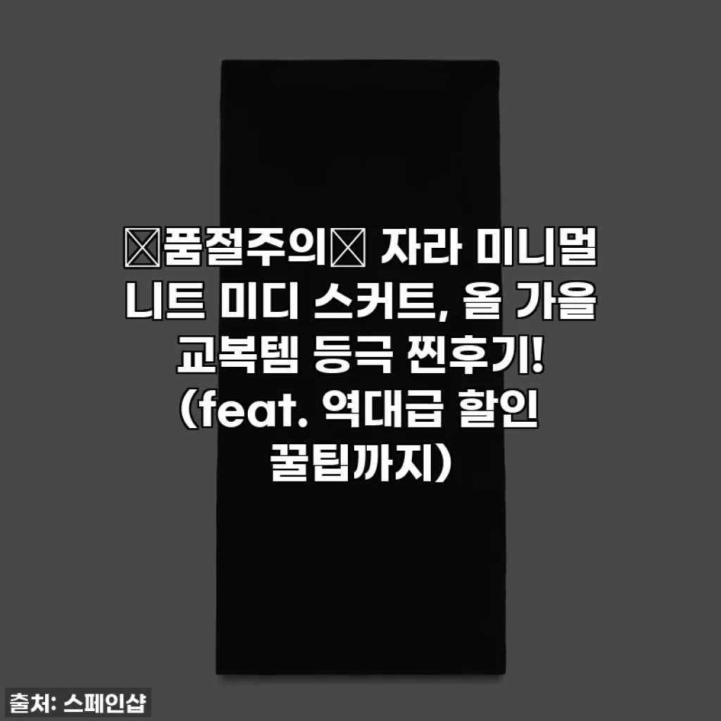 🚨품절주의🚨 자라 미니멀 니트 미디 스커트, 올 가을 교복템 등극 찐후기! (feat. 역대급 할인 꿀팁까지)