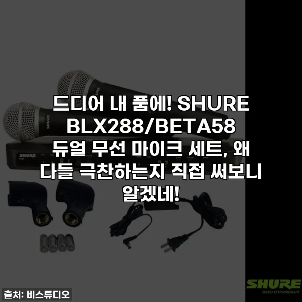드디어 내 품에! SHURE BLX288/BETA58 듀얼 무선 마이크 세트, 왜 다들 극찬하는지 직접 써보니 알겠네!