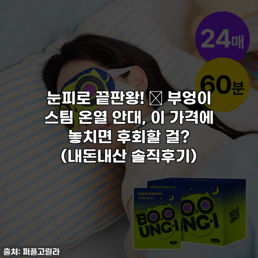 눈피로 끝판왕! ✨ 부엉이 스팀 온열 안대, 이 가격에 놓치면 후회할 걸? (내돈내산 솔직후기)