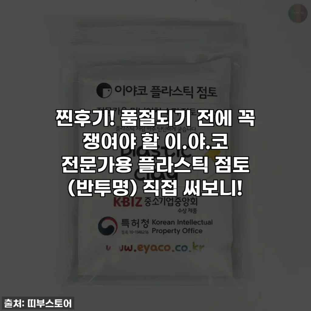 찐후기! 품절되기 전에 꼭 쟁여야 할 이.야.코 전문가용 플라스틱 점토 (반투명) 직접 써보니!