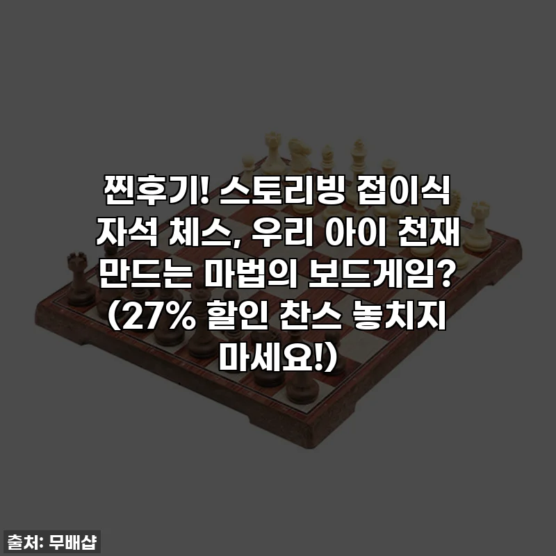 찐후기! 스토리빙 접이식 자석 체스, 우리 아이 천재 만드는 마법의 보드게임? (27% 할인 찬스 놓치지 마세요!)